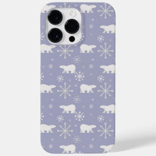 Jul mönster med polar björn och snöflingor