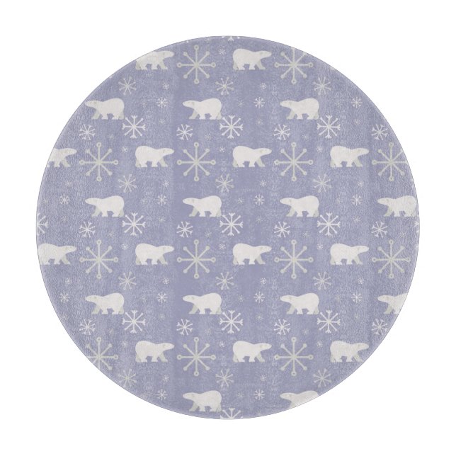 Jul mönster med polar björn och snöflingor (Framsidan)