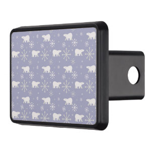 Jul mönster med polar björn och snöflingor dragkroksskydd