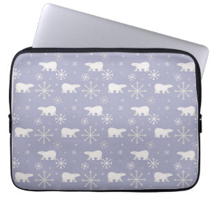 Jul mönster med polar björn och snöflingor laptop fodral