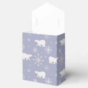Jul mönster med polar björn och snöflingor presentaskar