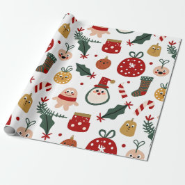 Jul Mönster med tomten, Gingerbröd Presentpapper