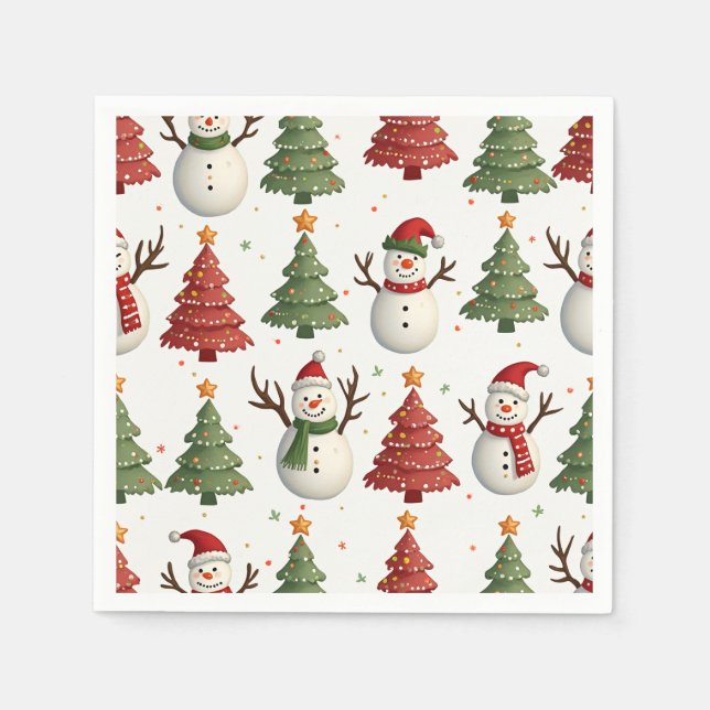 Jul Mönster Napkin Pappersservett (Framsidan)