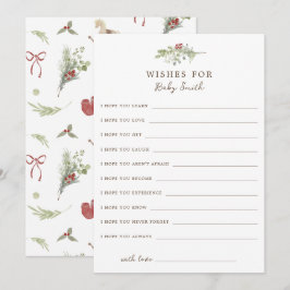 Jul Mönster Önskemål för Baby-kort Inbjudningar