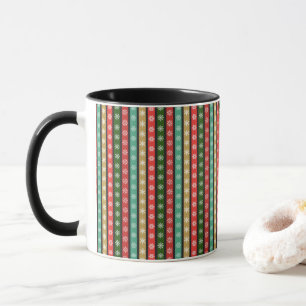 Jul mönster på mörkens bakgrund mugg