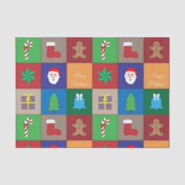 Jul-Mönster-papper - färgat