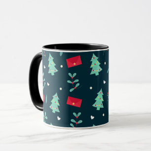 Jul mönster, populär design. mugg