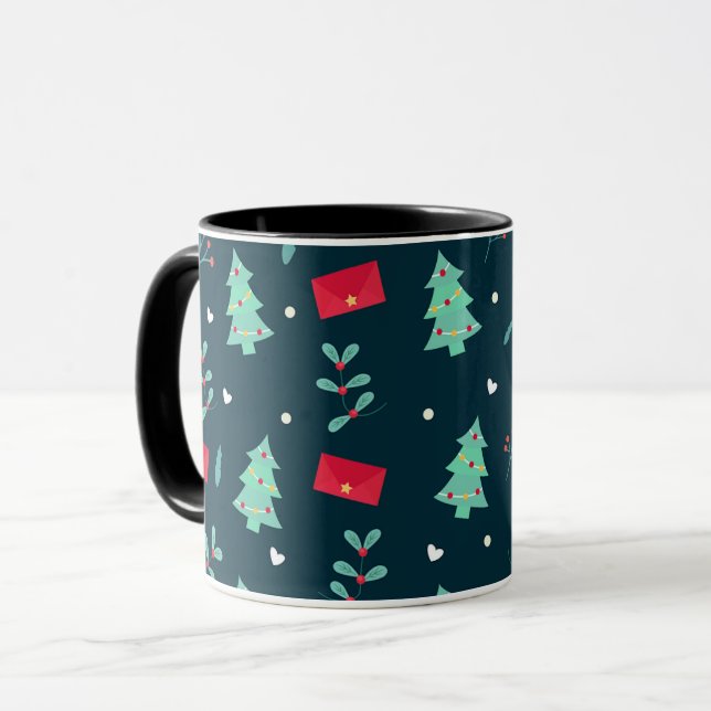 Jul mönster, populär design. mugg (Framsida vänster)