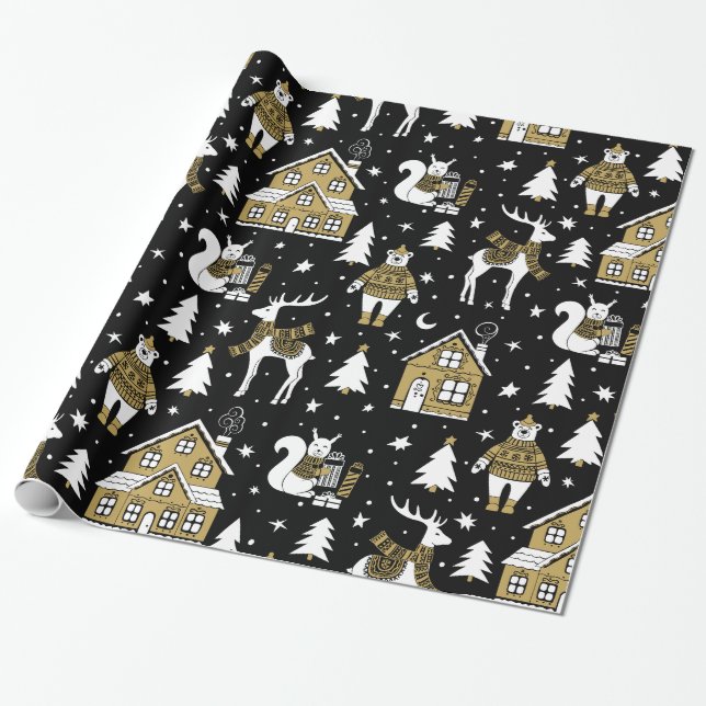 Jul Mönster Presentpapper (Utrullad)