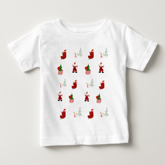 Jul Mönster Roligt Baby T-Shirt (Framsida)