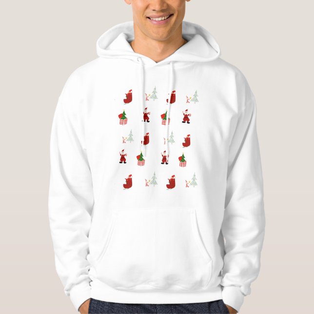 Jul Mönster Roligt Hoodie (Framsida)