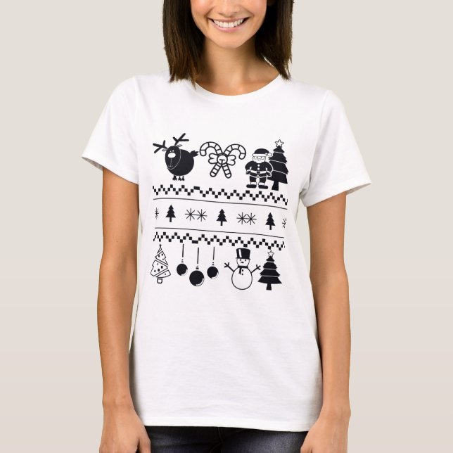 Jul mönster t shirt (Framsida)