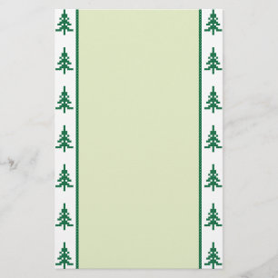 Jul mönster träd brevpapper