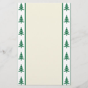 Jul mönster träd brevpapper
