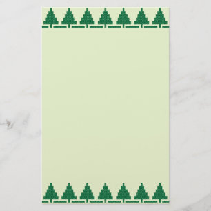 Jul mönster träd brevpapper