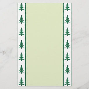 Jul mönster träd brevpapper