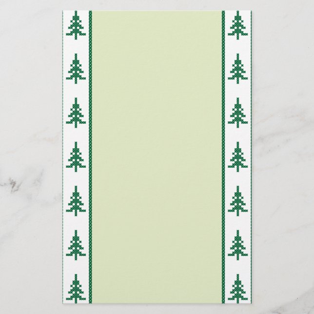 Jul mönster träd brevpapper (Framsida)