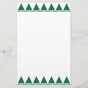 Jul mönster träd brevpapper