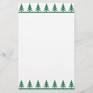Jul mönster träd brevpapper