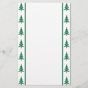 Jul mönster träd brevpapper