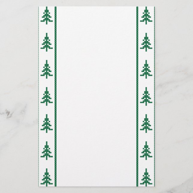 Jul mönster träd brevpapper (Framsida)