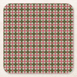 Jul Mönster Underlägg Papper Kvadrat
