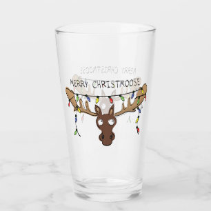 Jul Moose Cute Funny Helgdag Glaskopp