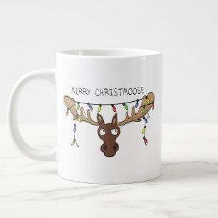 Jul Moose Cute Funny Helgdag Jumbo Mugg