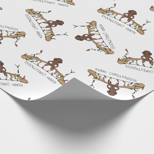 Jul Moose Cute Funny Helgdag Presentpapper (Hörn)