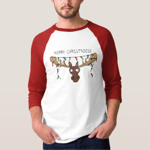 Jul Moose Cute Funny Helgdag T Shirt