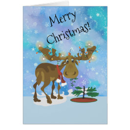 Jul Moose ~ Hälsningskort