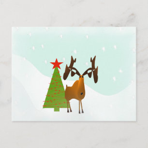 Jul Moose Helg Vykort