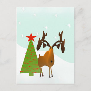Jul Moose Helg Vykort