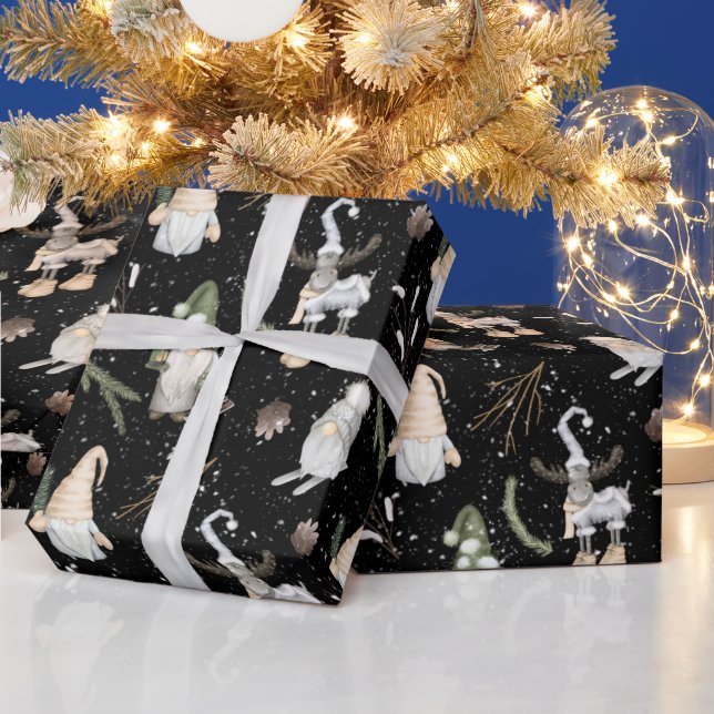 Jul Moose och Gnomes Presentpapper (Helgdagar)