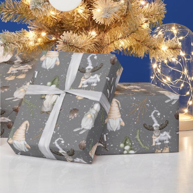 Jul Moose och Gnomes Presentpapper (Helgdagar)