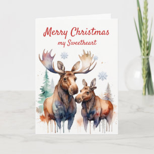 Jul Moose-t-Roligten Moose Baby Helgkort