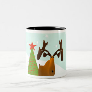 Jul Moose Två-Tonad Mugg