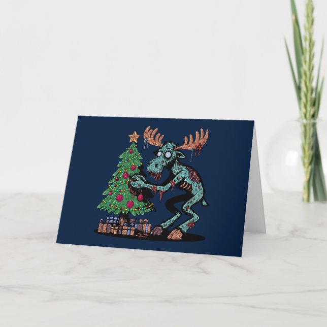 jul Moose Zombie Kort (Framsida)