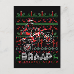 Jul Motorcykel Motocross Braap Dirt Bike Vykort