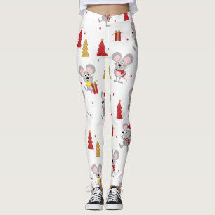 Jul Mouse Mönster Leggings