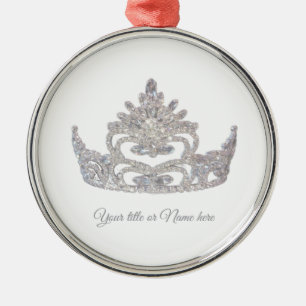 Jul Mrs. America-lik Kron Glas Ornament