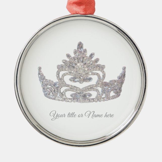 Jul Mrs. America-lik Kron Glas Ornament (Framsidan)