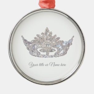 Jul Mrs. America-lik Kron Glas Ornament