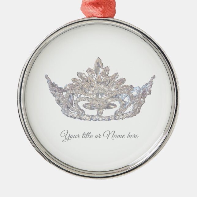 Jul Mrs. America-lik Kron Glas Ornament (Framsidan)