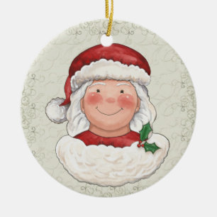 Jul Mrs Jultomten - SRF Julgransprydnad Keramik