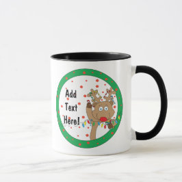 Jul Mugg 11 oz. Reindeer Personalize