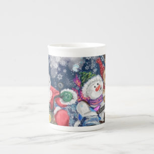 Jul Mugg Gift Lycklig-julband - Roligt Benporslin Mugg