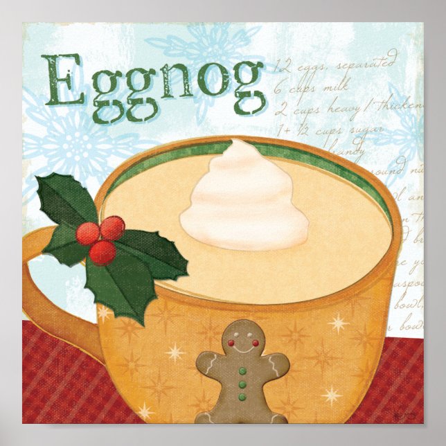 Jul Mugg med Eggnog Poster (Framsidan)