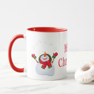 Jul Mugg-Snögubbe-God jul Mugg