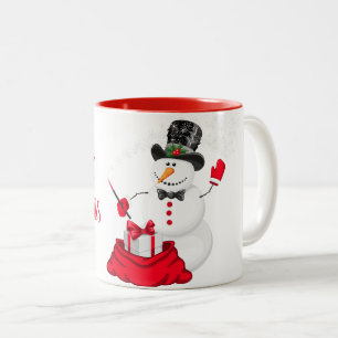 Jul Mugg-Snögubbe Två-Tonad Mugg